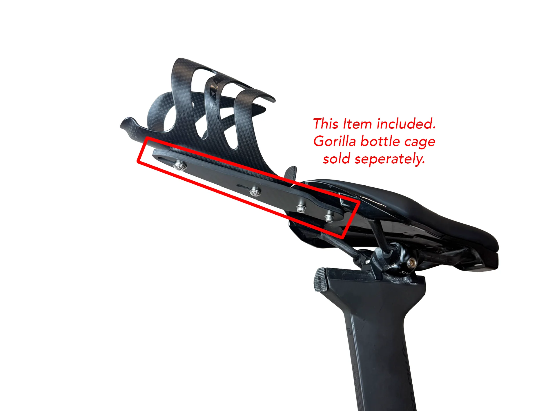 Carbon Rear Bottle Mount für Syncros Belcarra V1.0 TRI - Image 2